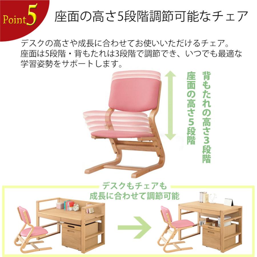 浜本工芸 学習デスク・チェア・ワゴンセット No.17デスク【幅100cm】3