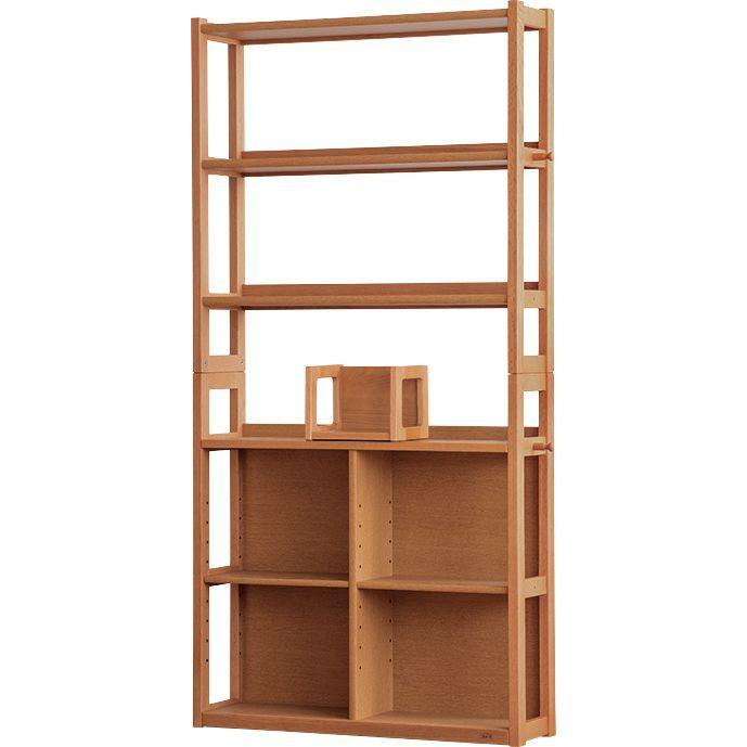 浜本工芸　木製シェルフ 5段 引き出し付き 浜本工芸木製シェルフ 5段 引き出し付き