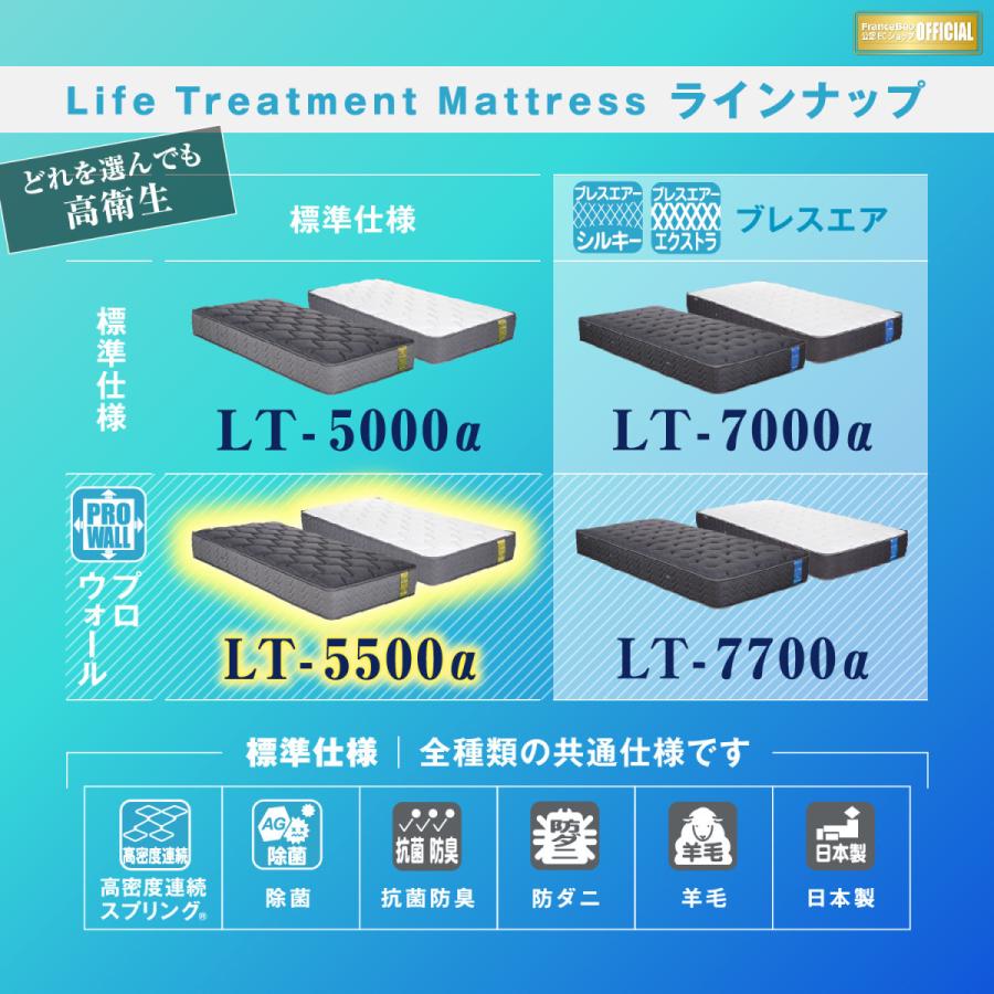 フランスベッド（FRANCEBED） 【正規品】 マットレス SD セミダブル LT