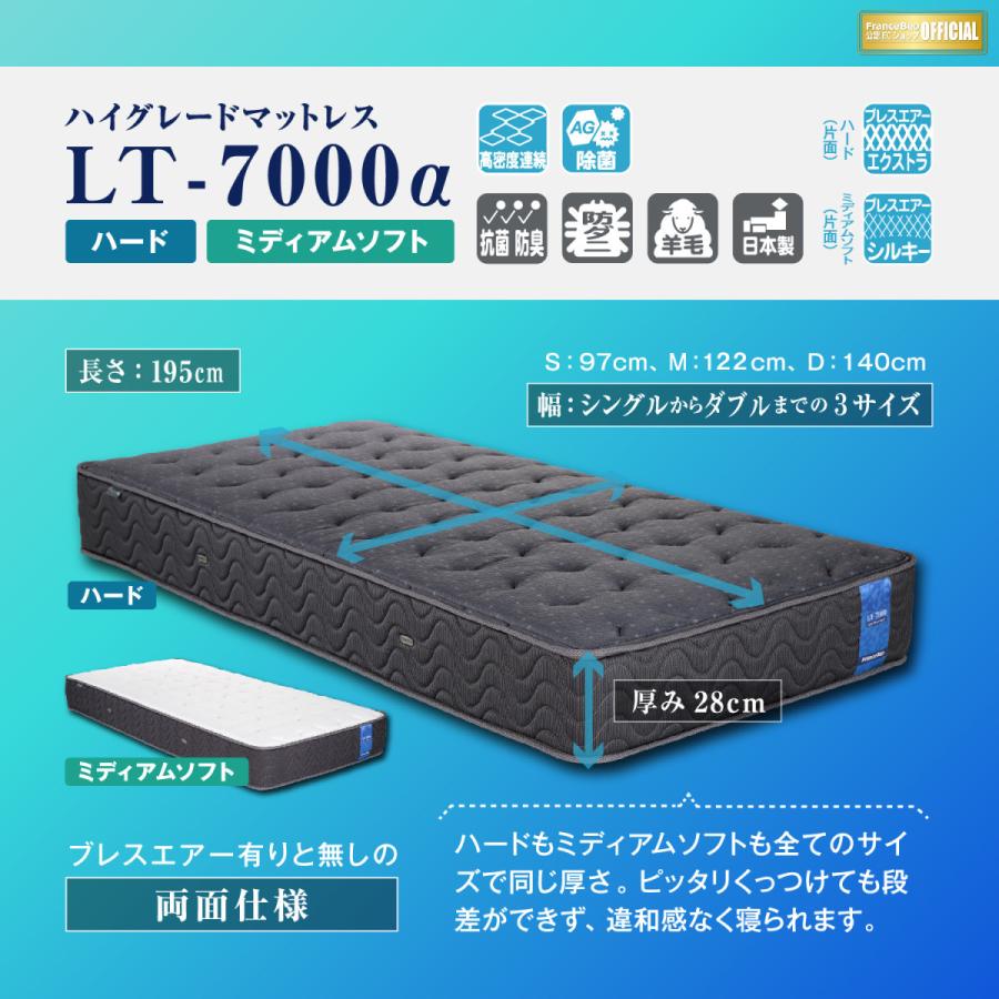 フランスベッド（FRANCEBED） 【正規品】 マットレス SD セミダブル LT