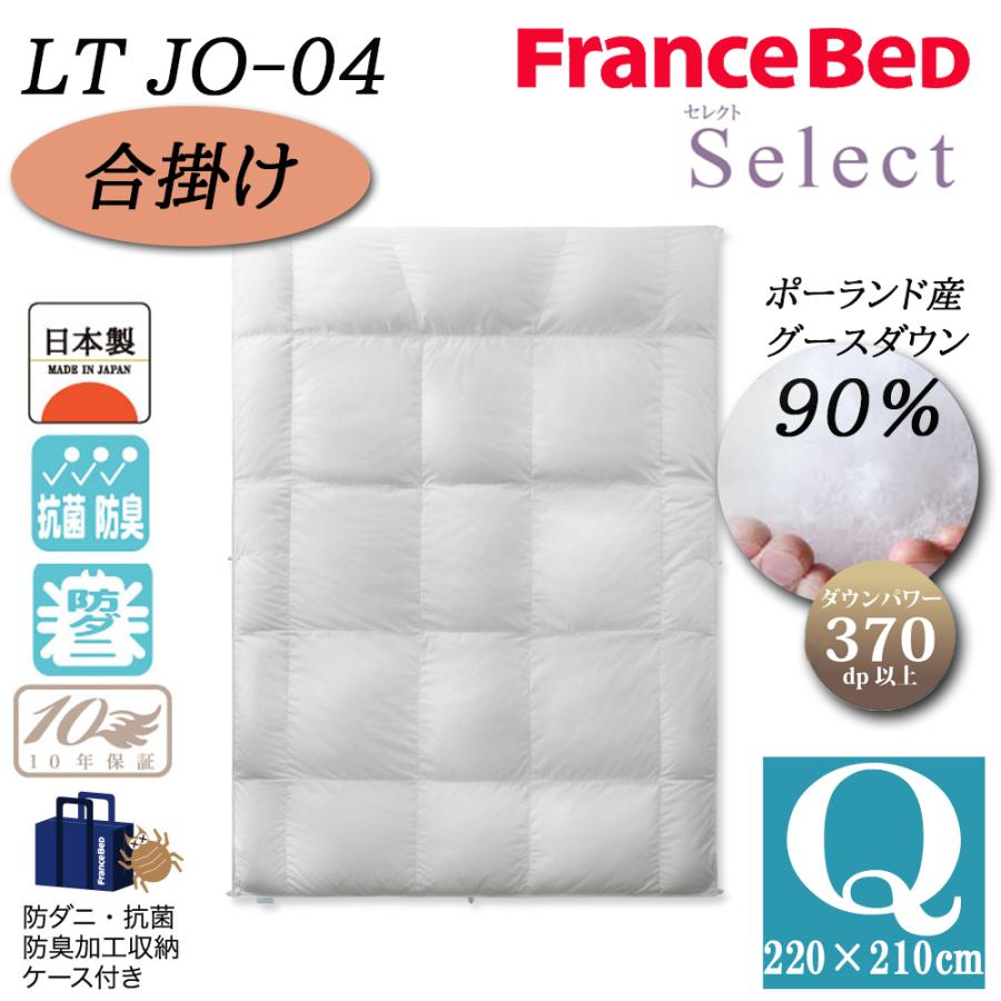 フランスベッド（FRANCEBED） 羽毛布団 合掛け Q クイーン LT JO-04 