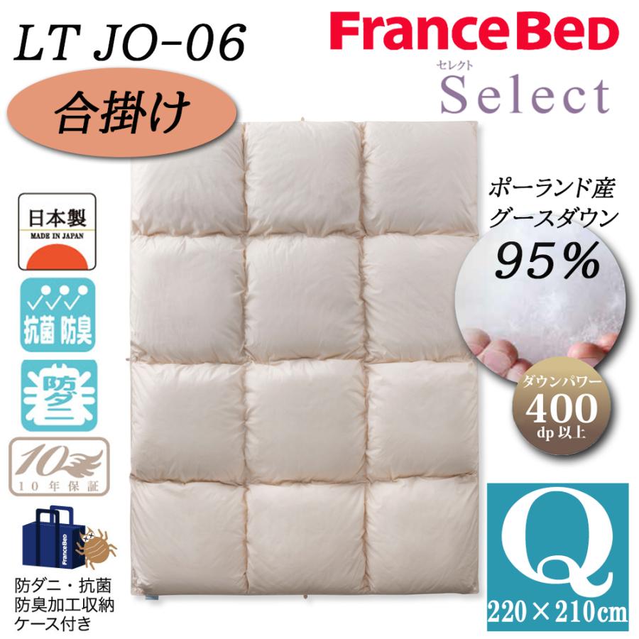 フランスベッド（FRANCEBED） 羽毛布団 合掛け Q クイーン LT JO-06