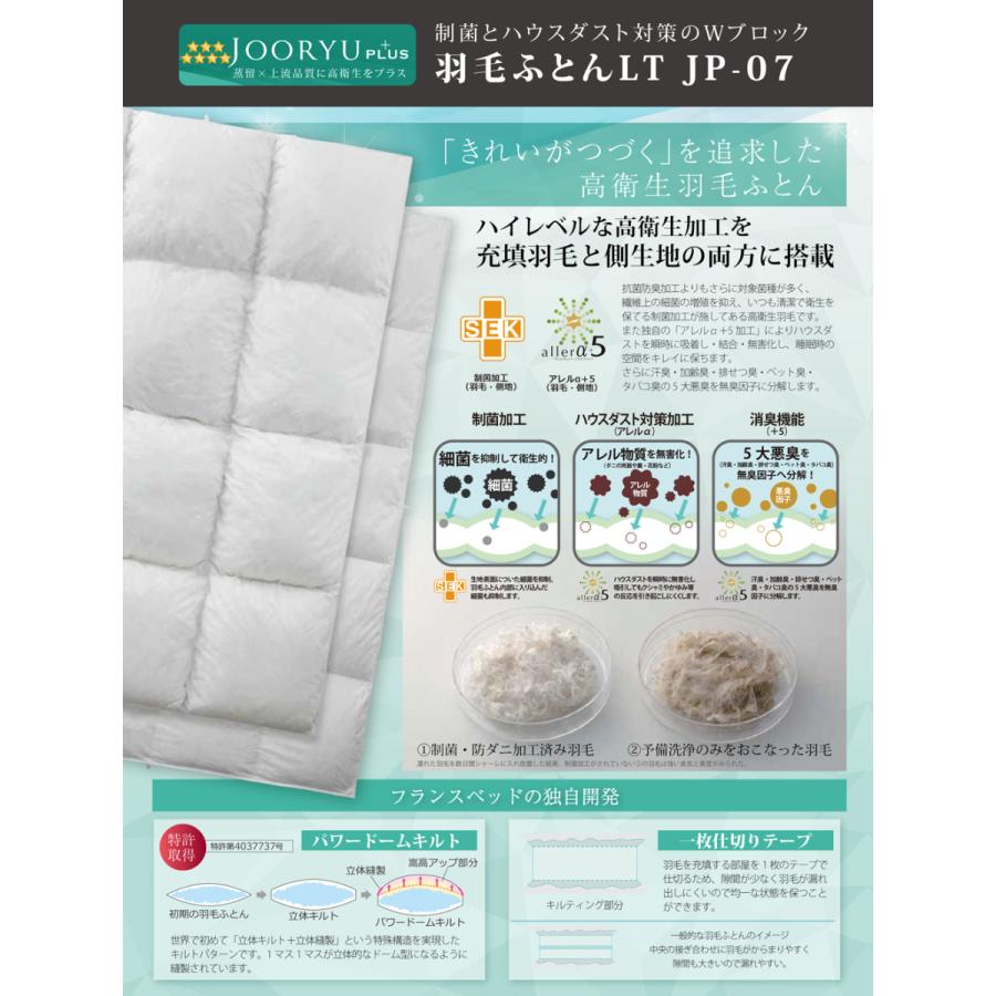 フランスベッド（FRANCEBED） 爆買 羽毛布団 オールシーズン 2枚合わせ