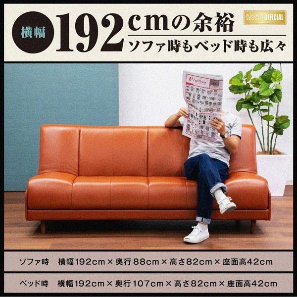 新入荷!!【日本未発売】 ソファベッド シングル ブラック ブラウン 本革 フランスベッド ルーカス 組立設置込 【FKP2625634786】(95040円)