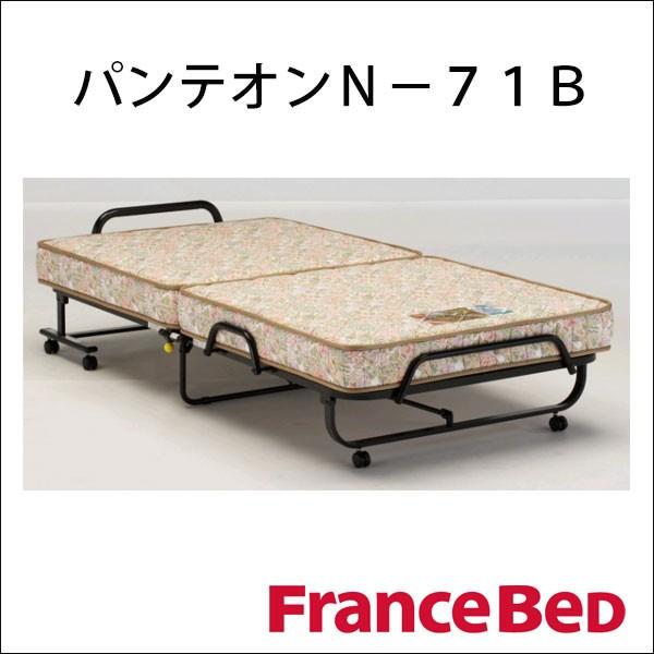 新作モデル 送料無料 引取処分可 納品設置込 フランスベッド パンテオンｎ ７１ｂ 折り畳みベッド マットレス付き キャスター付き 魅了 Zoetalentsolutions Com