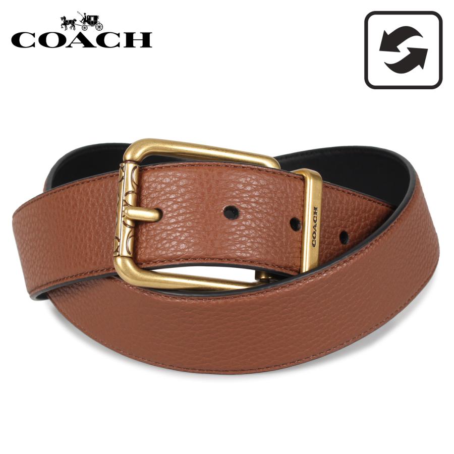 コーチ Coach ベルト レザーベルト メンズ リバーシブル ブラック ブラウン 黒 Abfd2 スニークオンラインショップ 通販 Yahoo ショッピング