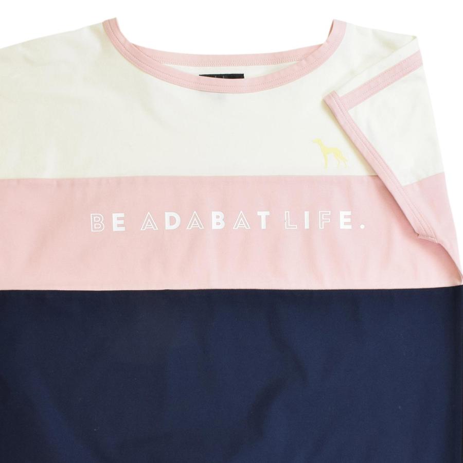 アダバット adabat ルームウェア 部屋着 パジャマ ナイトウェア Tシャツ 半袖 レディース グレー ネイビー ピンク 0215-32 adabat（アダバット） ルームウェア 部屋着 パジャマ ナイトウェア T