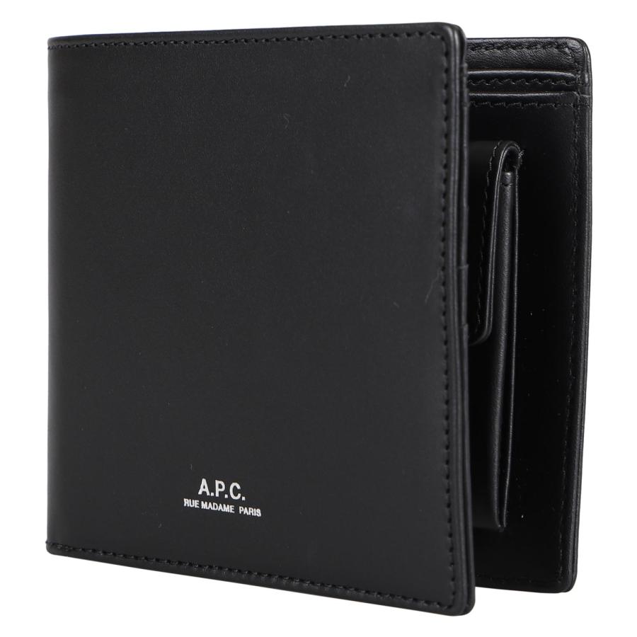 A.P.C. アーペーセー 財布 二つ折り メンズ レディース WALLET ブラック ネイビー 黒 PXAWV-H63340｜sneak｜05