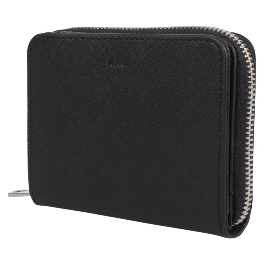 A.P.C. アーペーセー 財布 二つ折り メンズ EMMANUEL ZIP WALLET ブラック 黒 PXBJQ-H63087｜sneak｜04