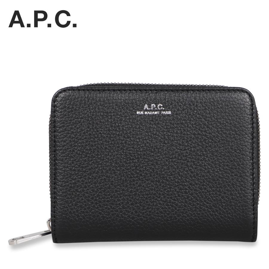 A.P.C. アーペーセー 二つ折り財布 メンズ レディース 本革 WALLET ブラック 黒 PXBLH H63087  :apc-pxblh-h63087:スニークオンラインショップ - 通販 - Yahoo!ショッピング