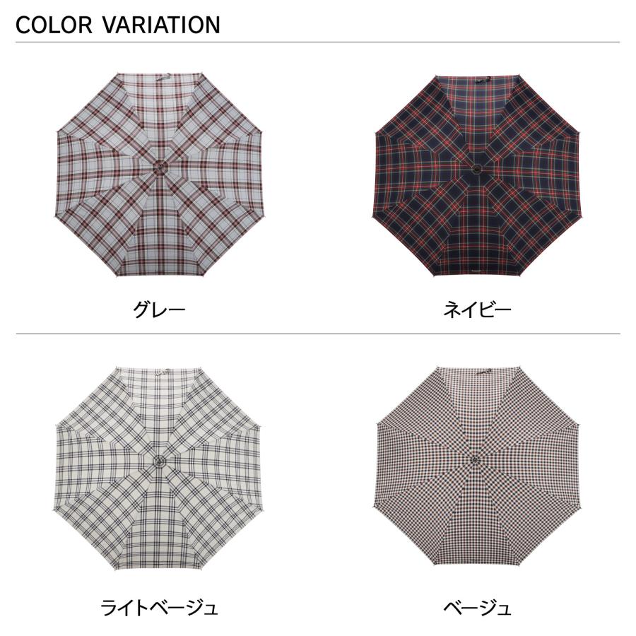 Aquascutum 耐風傘 60cm ベージュ チェック Aquascutum（アクアスキュータム） 雨傘 長傘 先染めチェック