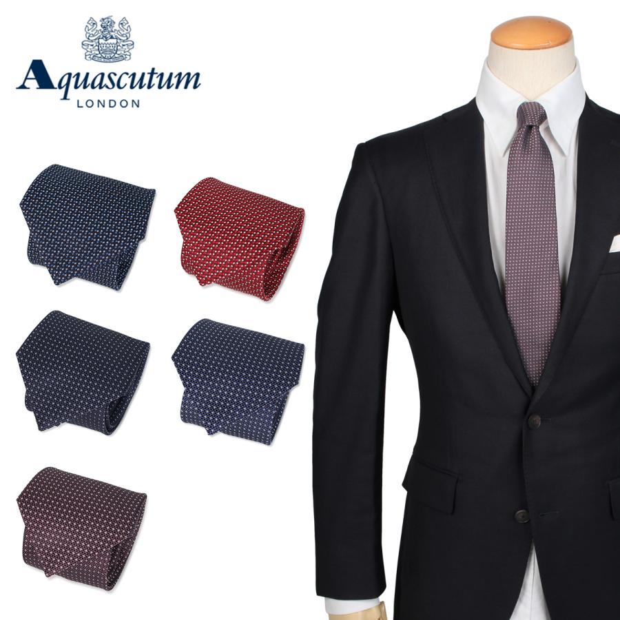 アクアスキュータム Aquascutum ネクタイ メンズ イタリア製 シルク ビジネス 結婚式 Tie 激安 新作