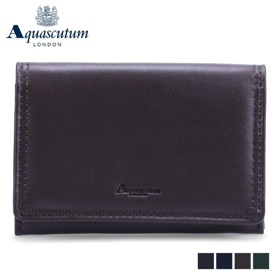 アクアスキュータム AQUASCUTUM カードケース 名刺入れ 定期入れ パスケース メンズ 本革 スリム AQ-WM001 Aquascutum（アクアスキュータム） カードケース 名刺入れ 定期入れ
