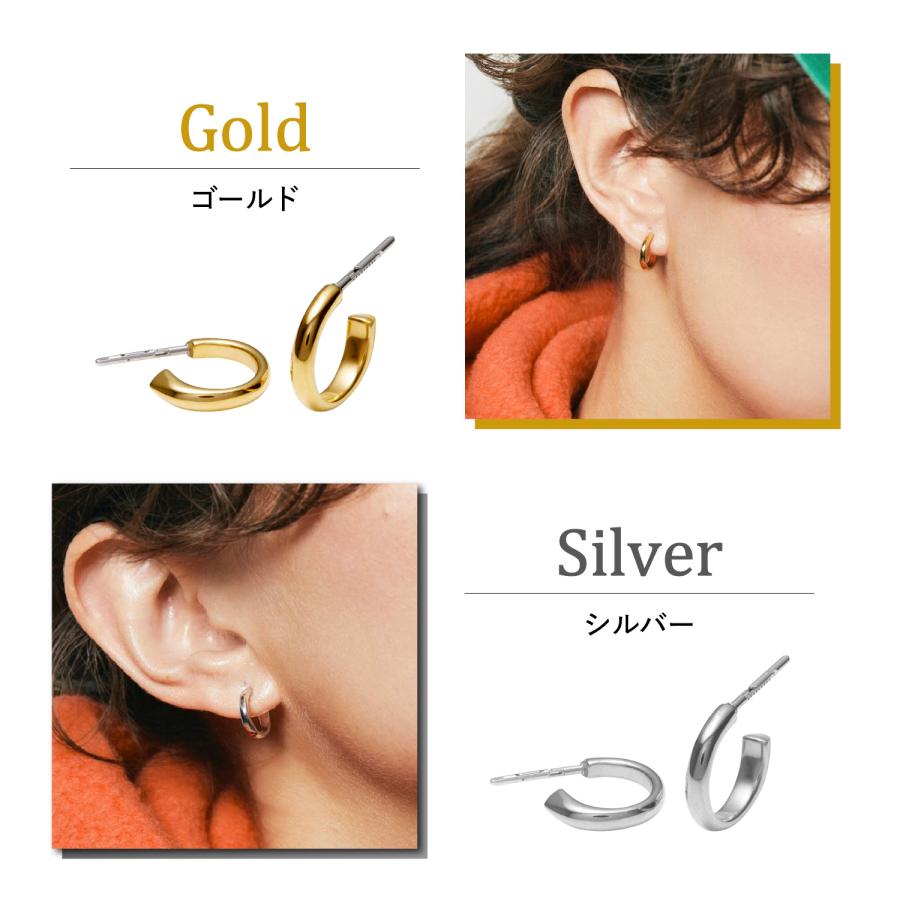 Baqless バックレス ピアス レディース 金属アレルギー対応 つけっぱなし キャッチなし キャッチレス サージカルステンレス HP-SGの画像