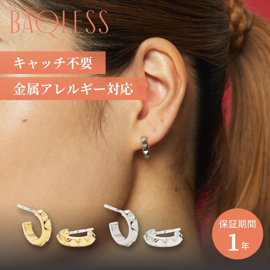 BAQLESS ピアス ゴールドカラー フープ BAQLESS（バックレス） ピアス フープピアス レディース 18k 金属