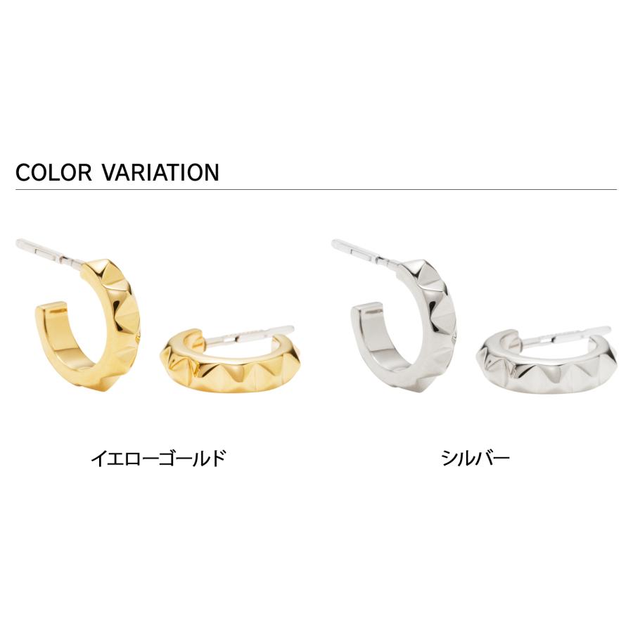 Baqless バックレス ピアス フープピアス レディース 18k 金属アレルギー キャッチ 落ちない Embrace Soho Gold/Silver ゴールド シルバー_3