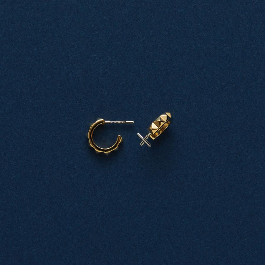 Baqless バックレス ピアス フープピアス レディース 18k 金属アレルギー キャッチ 落ちない Embrace Soho Gold/Silver ゴールド シルバー_4