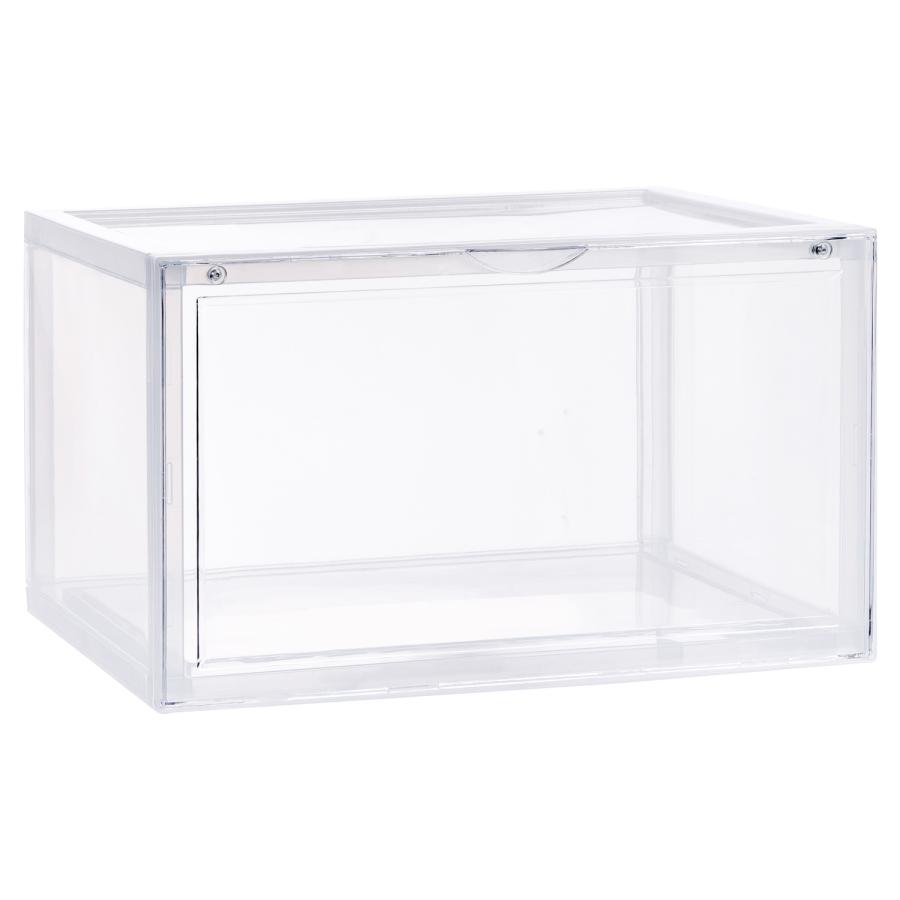 b.c.l ビーシーエル シューズケース シューズボックス 収納 6個セット 1足 スリム SHOES CASE ブラック クリア 黒 1210の画像