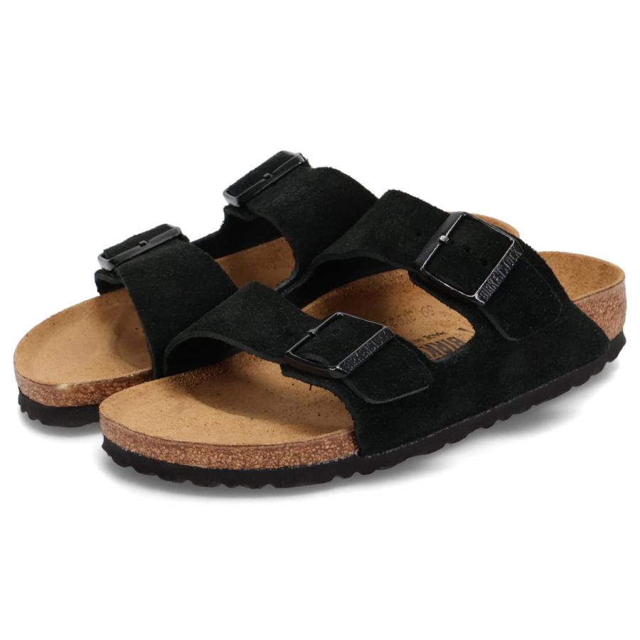 消毒済み ビルケンシュトック アリゾナ 40 ブラック レザー コルク サンダル BIRKENSTOCK（ビルケンシュトック） アリゾナ サンダル レディース 細