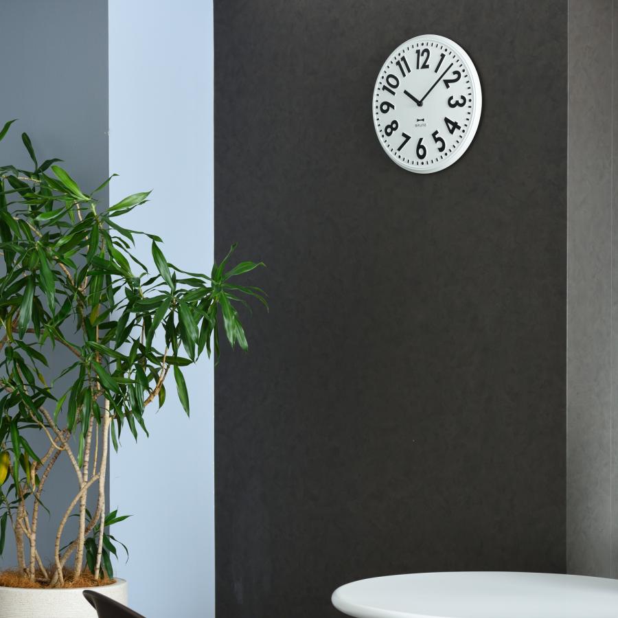 BRUNO ブルーノ 掛け時計 壁掛け時計 エンボスウォールクロック 静音 エンボス文字盤 連続秒針 ホワイト グレー ネイビー 白 BCW049 | BRUNO | 05