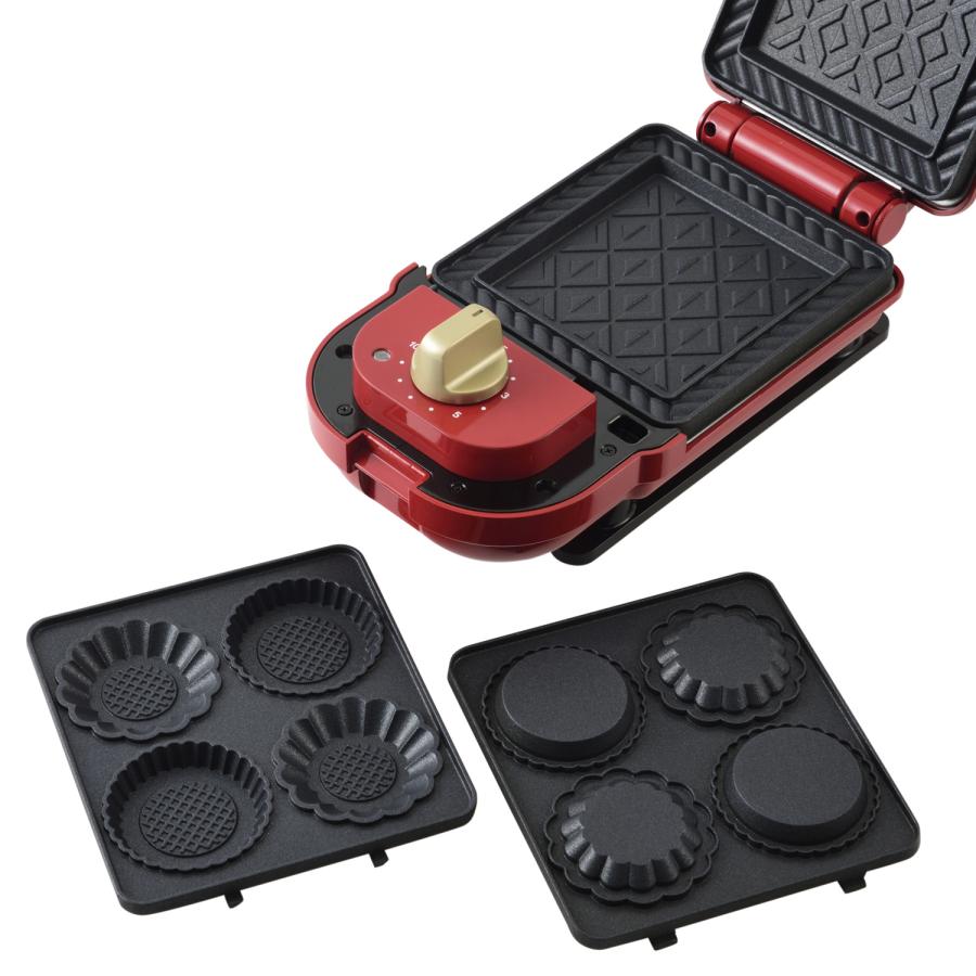 新品★BRUNO ミニタルトプレート BOE044 ＆ BOE102-IVセット Amazon | BRUNO ブルーノ ホットサンドメーカー 耳まで焼ける 電気