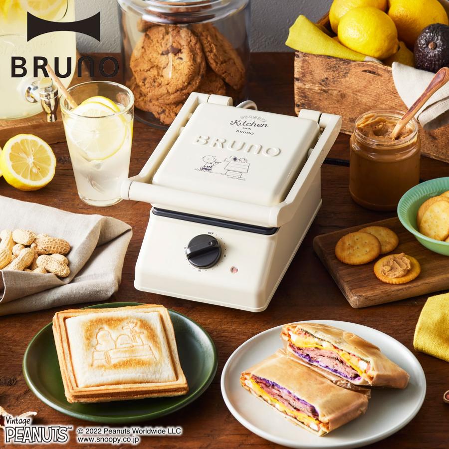 Bruno ブルーノ ホットサンドメーカー グリルサンドメーカー スヌーピー Single 電気 耳まで焼ける 1枚 ブルーノ Boe091 耳まで焼ける Maker キャラクター Brun Boe091 シングル スニークオンラインショップ Single Grillsand