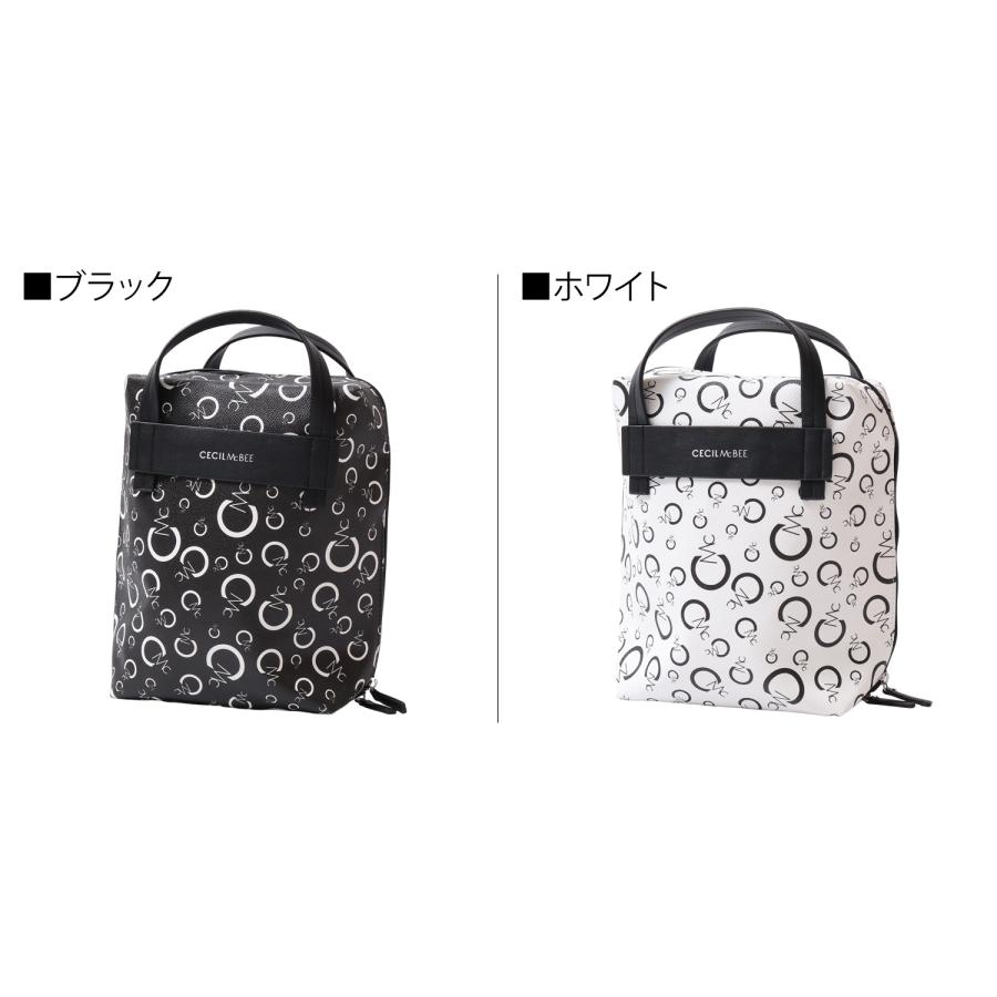 セシルマクビー CECIL McBEE ハンドバッグ シューズケース 靴 レディース 旅行 モノグラム MONOGRAM SERIES ブラック ホワイト 黒 白 CM121136｜sneak｜04