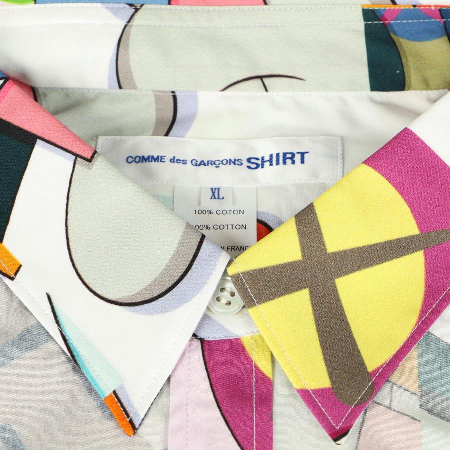 コムデギャルソン シャツ Comme des Garcons SHIRT シャツ 長袖 メンズ カウズ コラボ KAWS PRINT COTTON POPLIN SHIRT FH-B022の画像