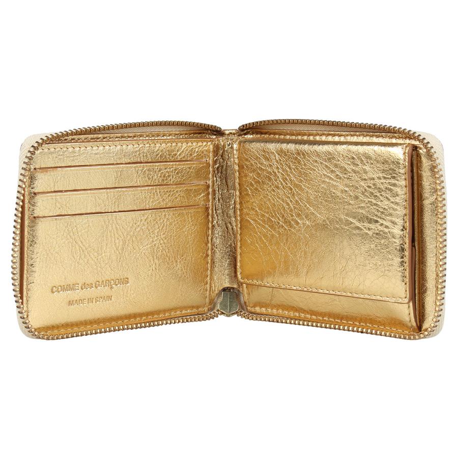 コムデギャルソン Comme Des Garcons 財布 二つ折り メンズ レディース ラウンドファスナー Gold And Silver Wallet ゴールド Cdg Sa7100g Gld スニークオンラインショップ 通販 Yahoo ショッピング