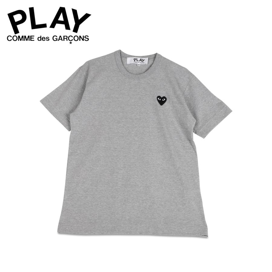 プレイ コムデギャルソン Play Comme Des Garcons Tシャツ 半袖 メンズ ブラックハート ロゴ Black Heart Play T Shirt グレー T076 Cdg T076 スニークオンラインショップ 通販 Yahoo ショッピング