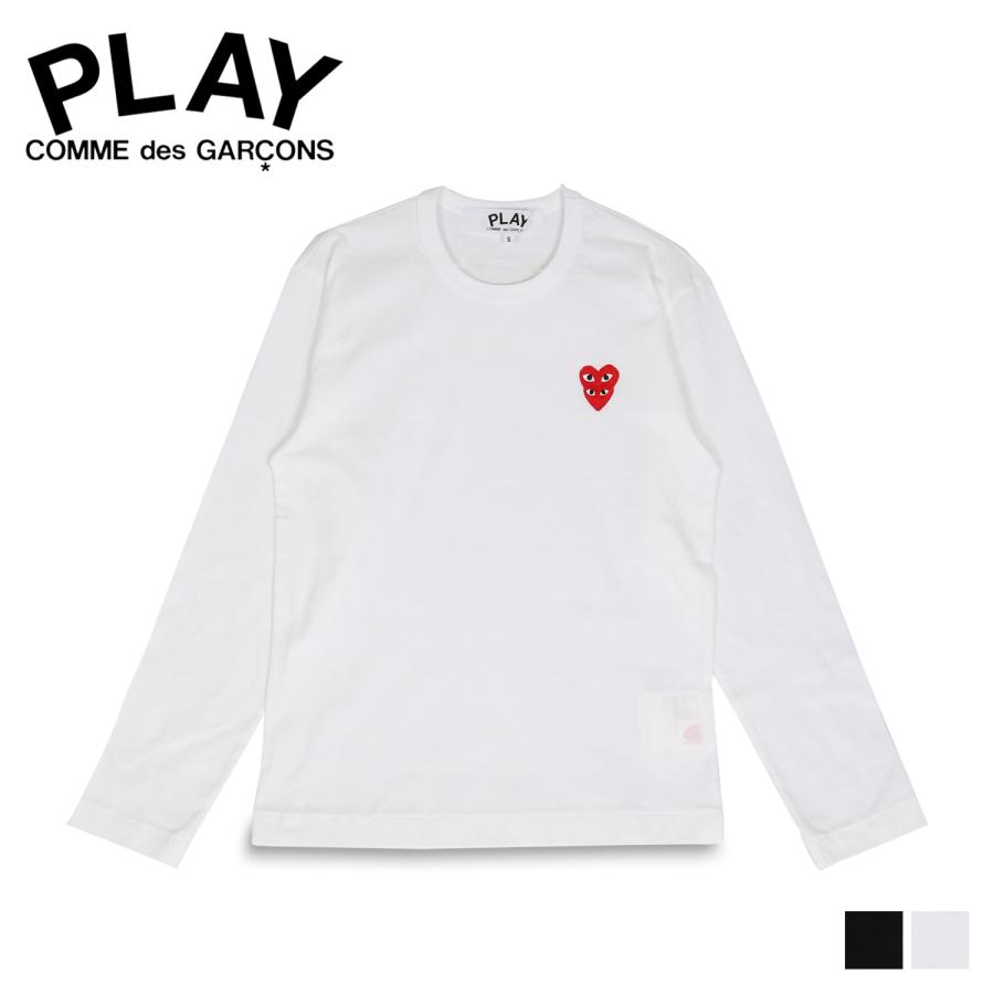 プレイ コムデギャルソン PLAY COMME des GARCONS Tシャツ 長袖 メンズ カットソー ロンT レッドハート ロゴ LONG  SLEEVE T-SHIRT ブラック ホワイト 黒 白 T292 : cdg-t292 : スニークオンラインショップ - 通販 -