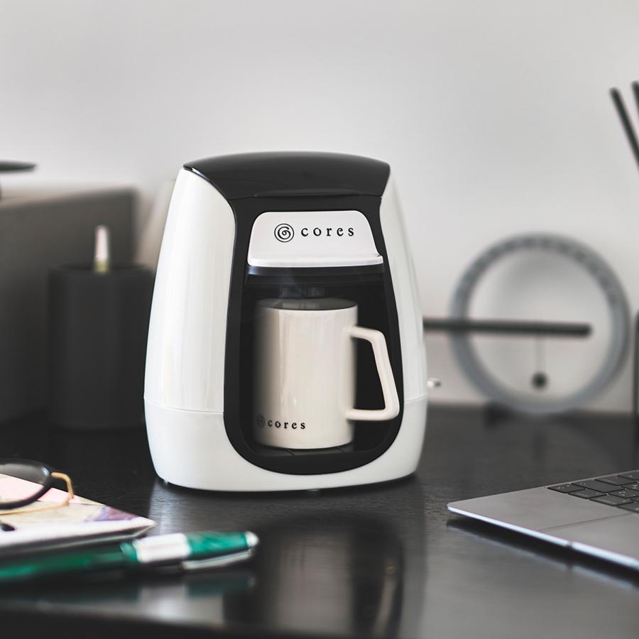 cores コレス コーヒーメーカー コーヒーマシーン 150ml 電動 1 CUP COFFEE MAKER ホワイト 白 C312WH｜sneak｜03