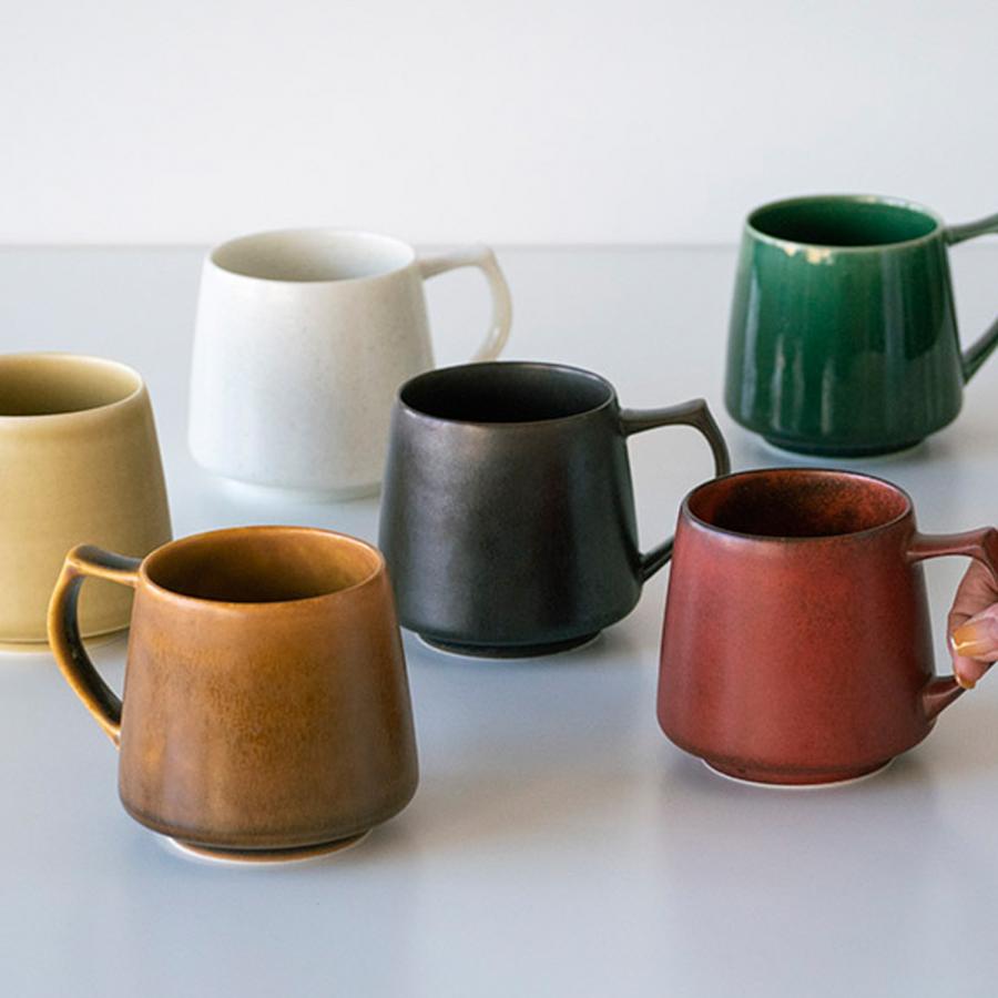 cores コレス マグカップ コーヒーカップ キキ マグ 320ml 美濃焼 ブラック ホワイト キャメル レッド グリーン イエロー C811 | cores | 18