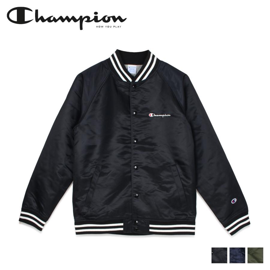 チャンピオン Champion ジャケット スタジャン アウター メンズ Baseball Jacket ブラック ネイビー オリーブ 黒 C3 J619 Chm C3 J619 スニークオンラインショップ 通販 Yahoo ショッピング