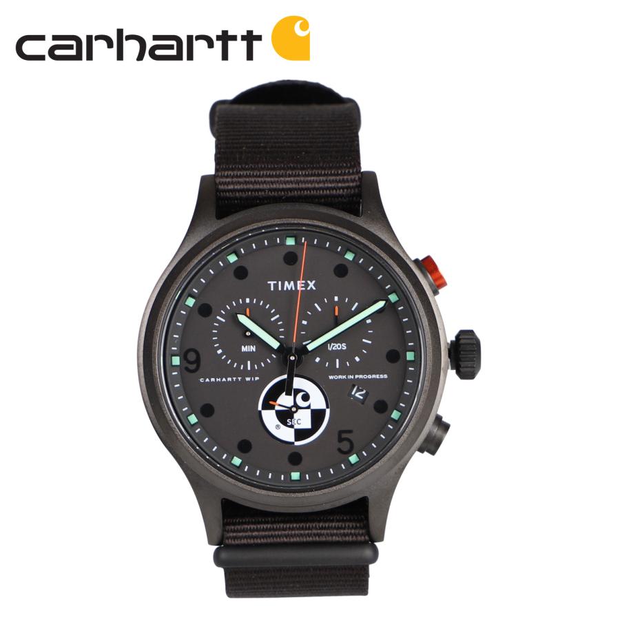 クロノライド アライド 腕時計 TIMEX WIP carhartt カーハート メンズ I029862 黒 ブラック CHRONOGRAPH ALLIED C 付け替え ベルト コラボレーションモデル 腕時計 最愛