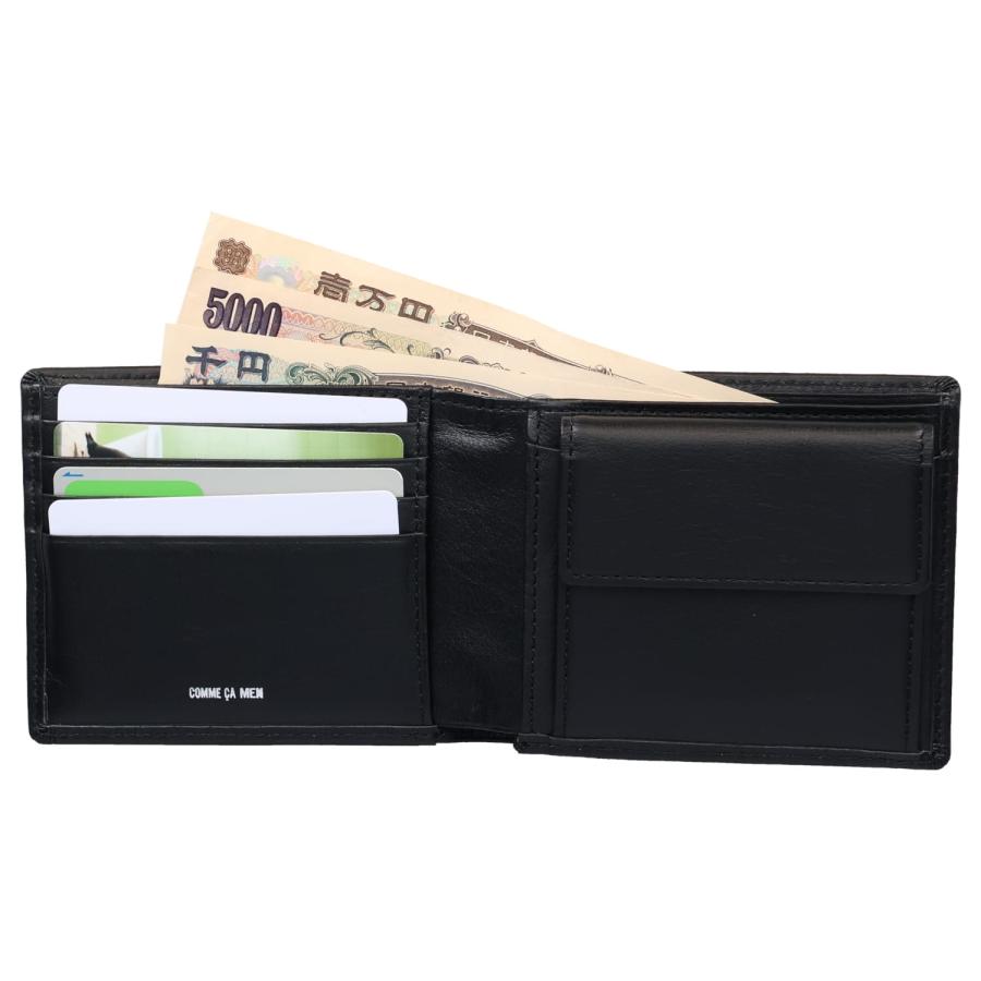COMME CA MEN コムサメン 財布 二つ折り メンズ レディース 本革
