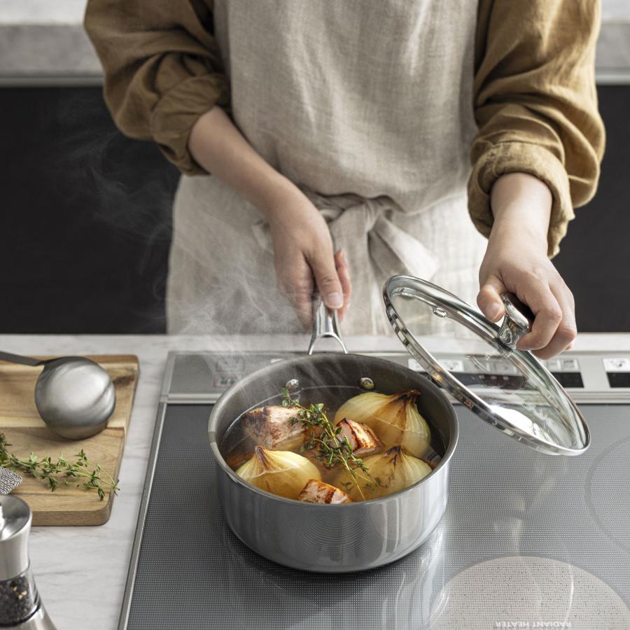 コレール CORELLE 鍋 片手鍋 ソースパン 18cm ガラスふた付 IH ガス