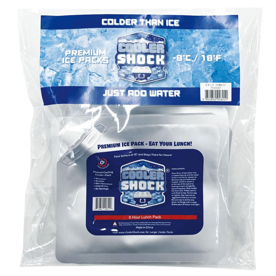 cooler shock クーラーショック 保冷剤 Sサイズ 5個セット 長時間 ジェル アイスパック 保冷パック 氷点下 長持ち 7CSSSET | COOLER SHOCK | 02