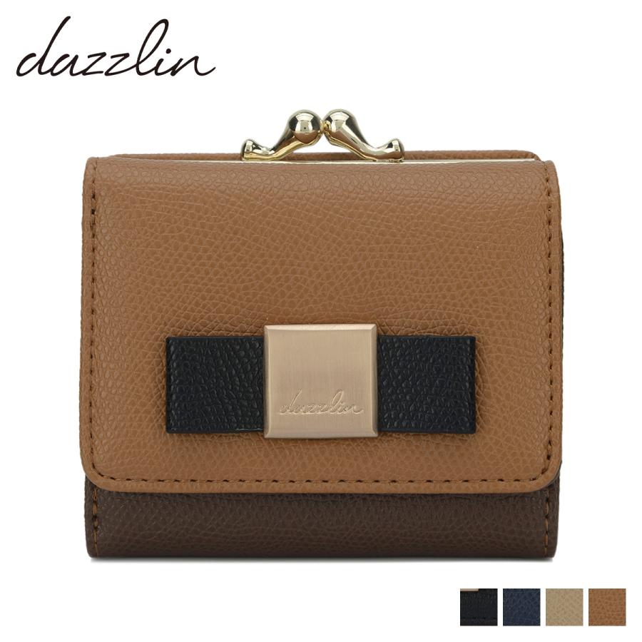 ダズリン Dazzlin 財布 二つ折り レディース がま口 Wallet ブラック ネイビー ベージュ ブラウン 黒 Daz Daz Iii スニークオンラインショップ 通販 Yahoo ショッピング