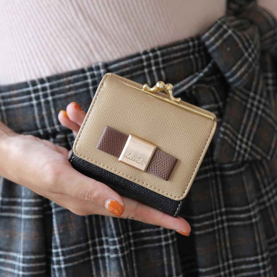 ダズリン Dazzlin 財布 二つ折り レディース がま口 Wallet ブラック ネイビー ベージュ ブラウン 黒 Daz Daz Iii スニークオンラインショップ 通販 Yahoo ショッピング