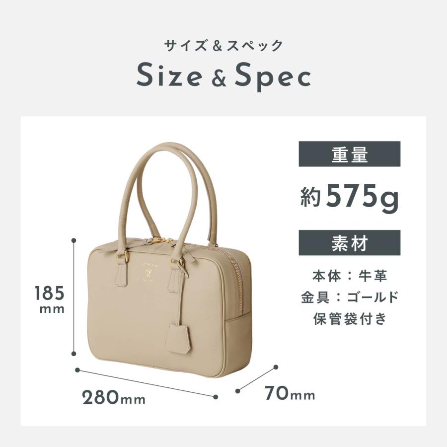 A.D.M.J. アクセソワ・ドゥ・マドモワゼル ボストンバッグ レディース 本革 小さめ グレー ネイビー ベージュ ACS01183の画像