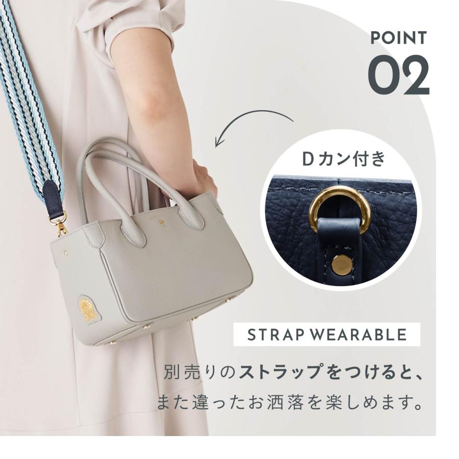 A.D.M.J. アクセソワ・ドゥ・マドモワゼル バッグ ミニトートショルダーバッグ レディース 斜めがけ 小さめ 大人 軽量 ACS01186Aの画像