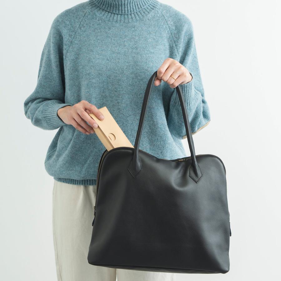 DO ドー トートバッグ メンズ レディース A4サイズ対応 A4サイズ対応 縦型 縦型 SILVA TOTE BAG LEATHER NOIR ブラック 黒 61110750-49-99の画像