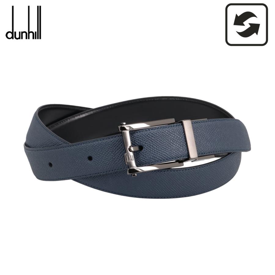 ダンヒル DUNHILL ベルト レザーベルト メンズ 本革 バックル カジュアル リバーシブル ネイビー ブラック 黒 HPP205N42
