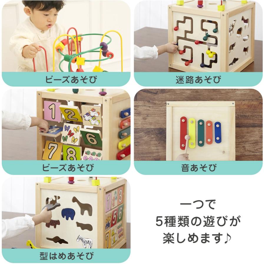 エド・インター（Ed・Inter） 森のあそび箱 型はめ パズル 木琴 1歳半