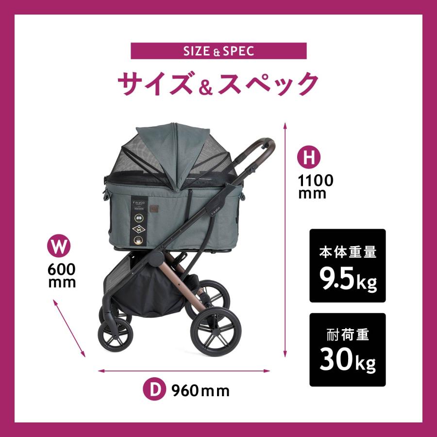 フィカゴー FikaGO ペットカート 中型犬用 ドッグカート ペット