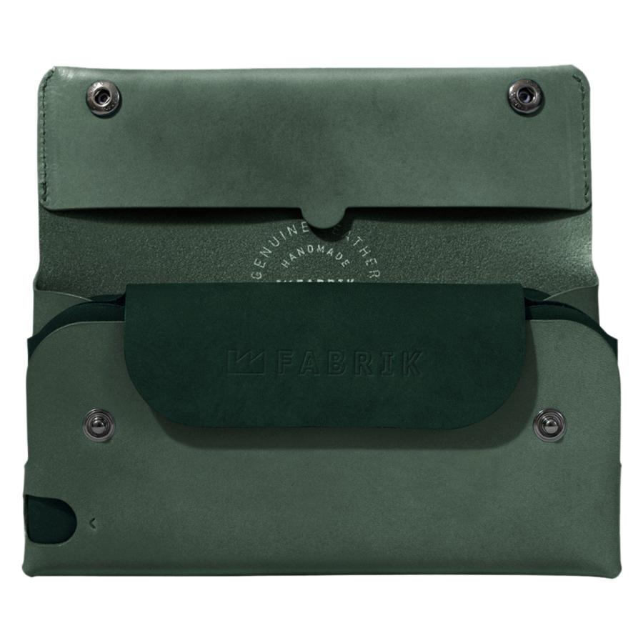 FABRIC　ダークグリーン レザー 長財布 　ファブリック FABRIK（ファブリック） 長財布 メンズ レディース 本革 LONG WALLET