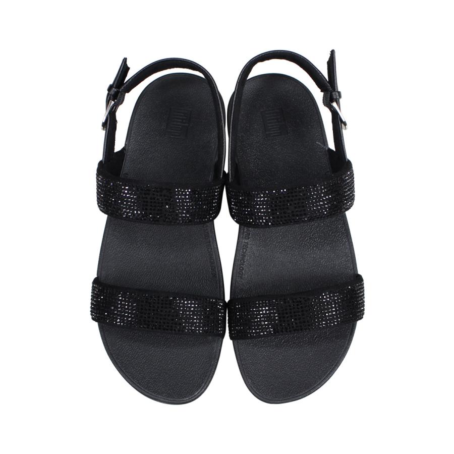 FitFlop フィットフロップ ストラップサンダル ロッティ レディース 厚底 LOTTIE SHIMMERCRYSTAL BACK-STRAP ブラック ゴールド 黒 T78｜sneak｜05