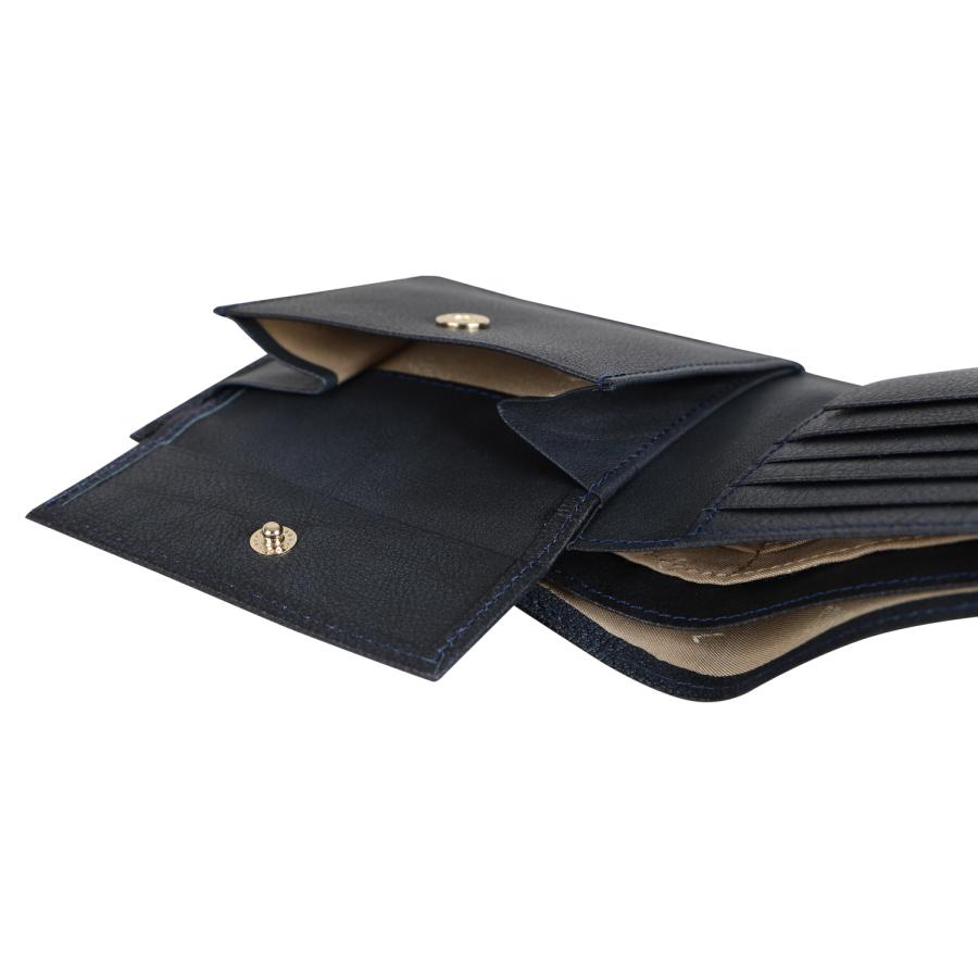 GOLDPFEIL 二つ折り財布 黒 レザー　新品 GOLD PFEIL ゴールドファイル 二つ折り財布 メンズ 本革 OXFORD