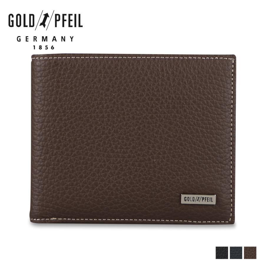 ゴールドファイル GOLD PFEIL 財布 カードケース 二つ折り メンズ 本革 ブラック ネイビー ダーク ブラウン 黒 GP24315 | GOLD PFEIL